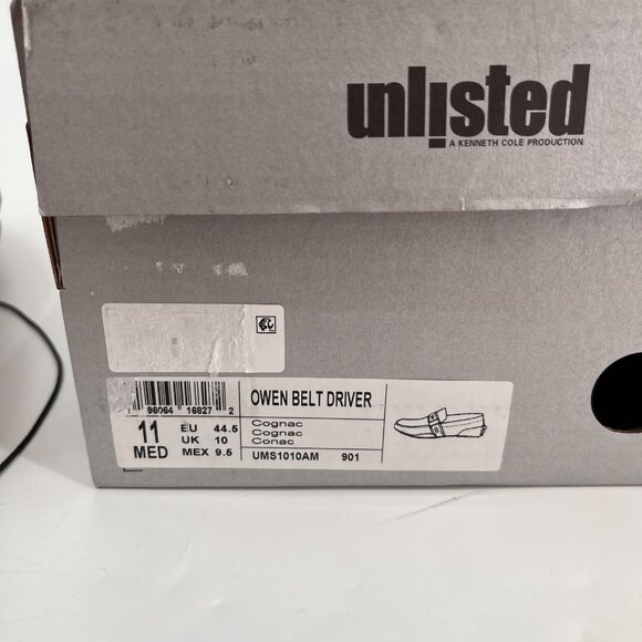 Unlisted by Kenneth Cole Owen Belt Driver Loafer Size 11M Cognac Brown Slip On - Picture 12 of 12